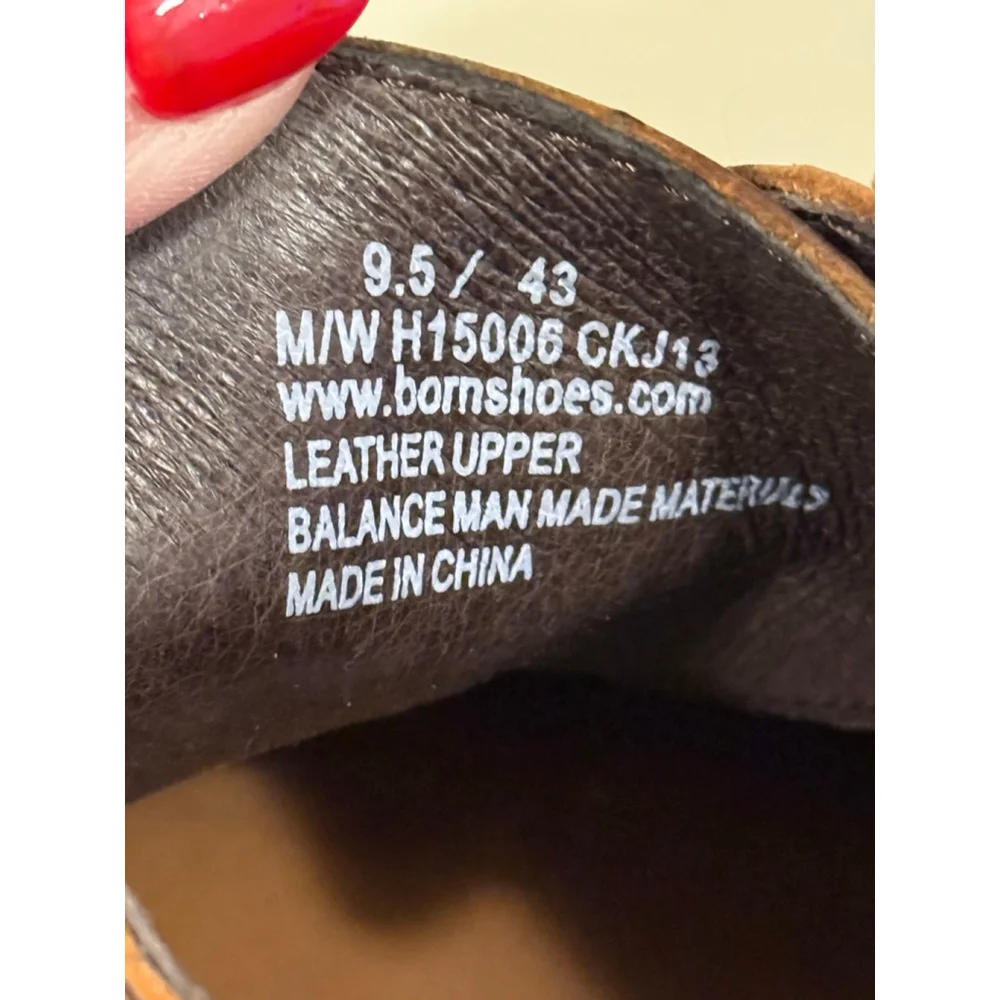Born Børn Leather Chukka Boots Mens 9.5 Brown Lace Up Ankle Boots Comfort Casual - Picture 11 of 11